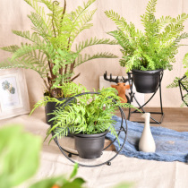 New Chinese simulation fresh touch grass bonsai plastic leaf set desktop fake green plant potted 149