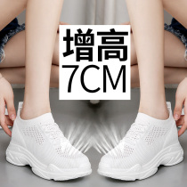 Hong Kong pop brand 2021 summer Daddy shoes womens all-round breathable mesh shoes thick-soled inner height-increasing sports white shoes tide