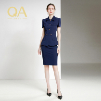 Thin professional formal fashion temperament suit suit Womens high-end skirt Summer sales department Real estate consultant work clothes