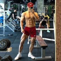 Sports shorts mens loose quick-drying three-point pants muscle training brothers running fitness track and field marathon basketball pants