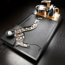 Tea table fully automatic kettle integrated drainage type Ugin stone tea table solid wood tray light luxury home living room set