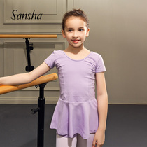Sansha France Sansha childrens ballet practice short sleeve split one-piece uniform uniform