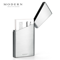 German MODERN stainless steel business card holder mens business card box card bag ultra-thin compact card box credit card box