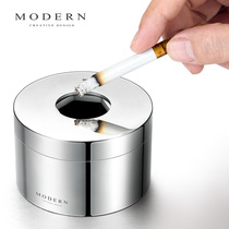 German MODERN creative personality trend ashtray stainless steel closed with cover anti-fly ash mens gift customization