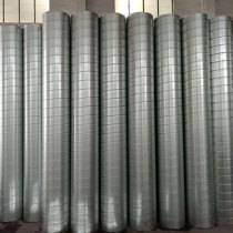 Galvanized impermeable steel round spiral duct white iron fire pipe Exhaust dust exhaust fume air pipe installation