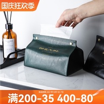 Sherry Nordic ins Wind Creative Leather paper box living room dining tissue box home car thick tissue bag