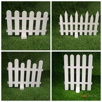 Set plastic fence with base fence small fence flower pot white interior outdoor decoration