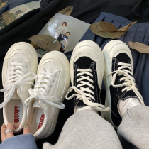 Thick bottom sails shoes women heightening cute day series Head shoes 2022 Spring summer new students 100 hitch a little white shoes woman