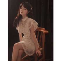 White Collar License Registration Little White Dress Woman Temperament Birthday Party Gown That Can Normally Wear Small Subshort Senior Sense