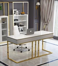 Postmodern light luxury desk Hong Kong style ins simple desk Home computer desk Designer consulting desk