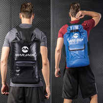 Outdoor double shoulder waterproof backpack diving swimming anadromous sealing bag Drift waterproof barrel bag 22L waterproof bag