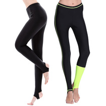 YOBEL female diving suit snorkeling pants split display slim long leg swimming trunks 90% diving pants on foot sunscreen pants