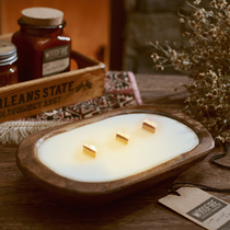 Woodfire American imported candle aromatherapy niche household indoor durable wood candle wick wooden tray durable Nordic