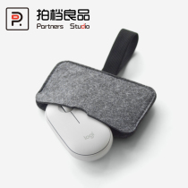 Applicable roskill Pebble Mouse accommodating bag logitech cobblestone Wireless Bluetooth Mouse Protective Sleeve Felt