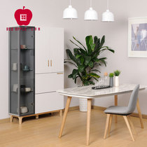 Red Apple Furniture Nordic Sunny Modern Simple Style Glass Door Dining Cabinet Multifunctional Dining Room Cabinet A5760