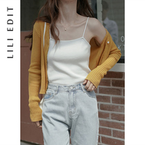 LILI EDIT 2021 new small camisole women wear Xinjiang Cotton solid color niche coat summer