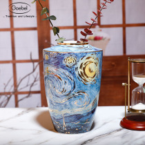 Goebel imported Van Gogh desktop Ceramic Vase ornaments living room entrance European light luxury Starry Sky ceramic flower