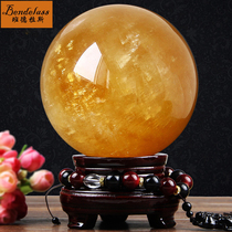 Banderas natural citrine ball decoration Feng Shui ball Lucky transfer ball Living room home office decoration