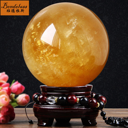 Banderas natural yellow crystal ball swing piece wind water polo ball trick and run ball living room home office decorations