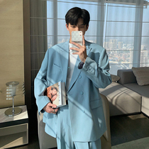 Hualun autumn light cooked mens clothing 2021 Korean casual suit suit suit mens blue handsome boys blazer