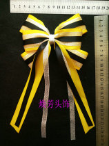 Flower ball cheerleading cheerleading aerobics dance volume discount headdress bow hair decoration yellow White Black