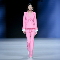 Upper mirror dress MAGGIEMA Ma Qian Western Pants Designers Temperament Cherry Blossom Powder Microlaxie Tide 035P