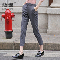 Small feet trousers womens nine-point dress professional work clothes pants pipe gray suit pants work eight small man
