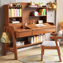 Desk children study table and chairs suit bedroom minima home desk primary and middle school students can lift solid wood writing table