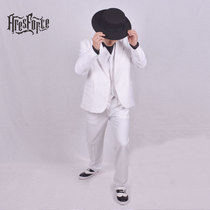 Ares&Force street dance Han Yu with the same white suit suit mechanical dance poppi team game suit custom