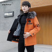 Mens Parker clothing winter short fur one rabbit hair liner detachable 2021 new leather leather fur