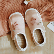 Moon shoes summer thin bag heel breathable September 8 cute pregnant women shoes thick-soled non-slip spring and autumn soft-soled postpartum slippers