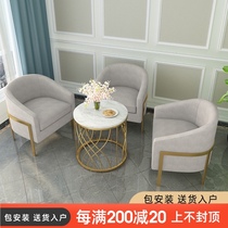 Nordic single sofa chair light luxury iron living room negotiation chair bedroom designer simple modern balcony lounge chair