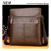 France Genuine Leather Mens Bag Single Shoulder Slanted Satchel Mens Bull Leather Business Minimalist Casual Bag Vertical FASHION BRIEFCASE