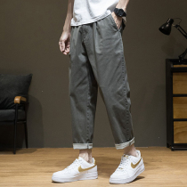 it neith BIAS Tide brand casual pants men 2021 Autumn New loose straight trend Joker ankle-length pants