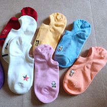 Foreign Trade Tailgate Lady Light Mouth Silicone Anti Slip Boat Socks Beautifully Embroidered Lady Boat Socks Spring Summer Style Socks