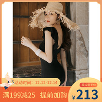 Swimsuit women 2021 new belly thin sexy bikini conjoined conservative backless soak hot spring resort swimsuit