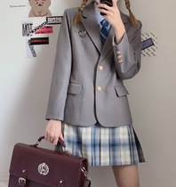  (Kawasaki middle)Twilight Dongjia original JK uniform suit jacket Womens day school gray suit long-sleeved top