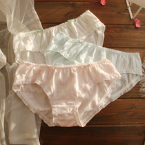 3 dress days all cotton underpants with low waist student triangular bottom pants cute butterfly knot comfortable and breathable little fresh