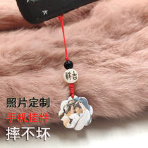 Mobile phone pendant photo custom bag pendant U disk pendant couple mobile phone accessories creative gift for male girlfriend