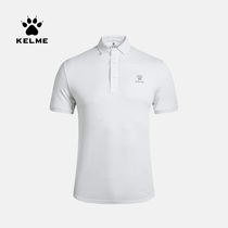 KELME kalmei official website New short sleeve polo shirt Mens Fitness breathable lapel sports T-shirt team customization T