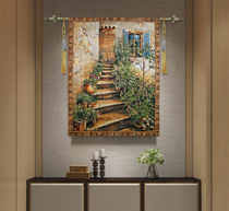 Belgian tapestry Art Tapestry Living room entrance background wall Decorative fabric hanging painting Tuscan manor