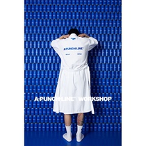 APUNCHLINE country Tide Original Terry home couple cotton thick absorbent long bathrobe Klein blue