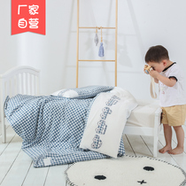 Baby bedding kindergarten quilt three-piece nap with core children cotton quilt cover embroidery custom-made bedding