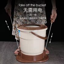 Manual dehydrator free household student dormitory free electric spin-off bucket hand-drawn small clothes dewatering bucket