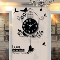 Nordic watch wall clock living room modern simple personality creative fashion decoration household wall-mounted clock light wall-mounted table
