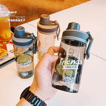 Portable water Cup Tritan sports fitness Cup male plastic cup student female drop-resistant cup transparent fresh leak-proof kettle