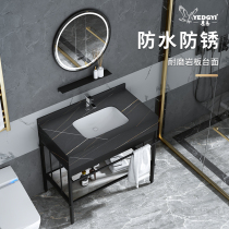 Household wash basin column basin stainless steel bracket floor-standing wash basin balcony bathroom integrated wash basin