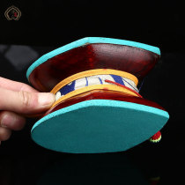 Dharma Drum Tibetan Tibetan Tambourine Buddhist Nepal Boutique Sheepskin Tambourine Tantric Tambourine with drum cover