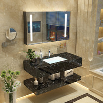 Modern simple bathroom Marble bathroom cabinet combination Household wall-mounted washbasin washbasin washbasin pool