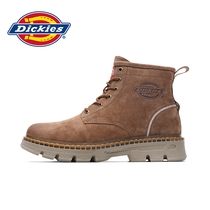 Dickies Martins men's high-top winter brown tooling boots Joker English style non-slip men's casual shoes